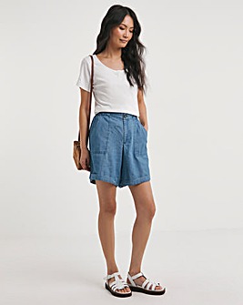 Julipa Chambray Denim Shorts