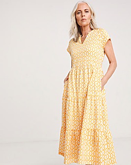 Julipa Printed Tiered Midi Dress