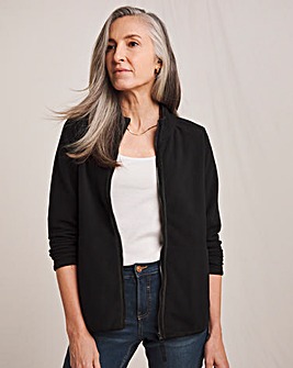 Julipa Zip Up Fleece With Cord Piping