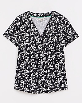 Julipa Pure Cotton V-Neck Printed Top