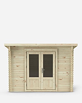 Forest Harwood 3m x 2m Log Cabin - Pent Roof with Felt Plus Underlay