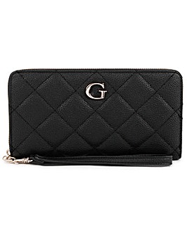 Guess Gillian Cheque Quilted Organizer Wallet
