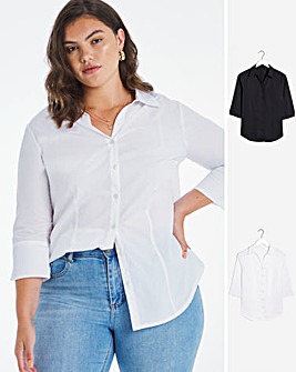 plus size white denim shirt