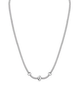 Simply Silver Sterling Silver 925 Love Knot Mesh Necklace