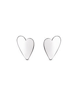 Simply Silver Sterling Silver 925 Heart Stud Earrings