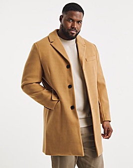 Camel Faux Wool Overcoat