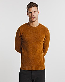 Mustard Lambswool Crew Neck Sweater