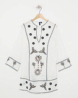 Figleaves Cotton Embroidered Kaftan