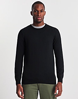 Black Cashmere Crew Neck Sweater