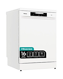 Hisense HS643D60WUK 16 Place Settings Dishwasher with Cutlery Tray - White