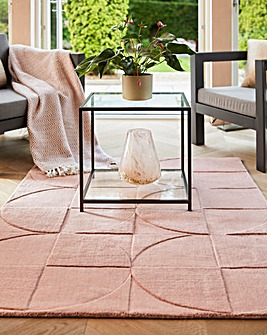 Penny Carved Circles Woollen Rug