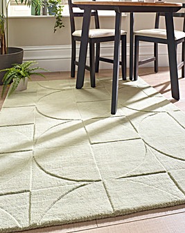 Penny Carved Circles Woollen Rug