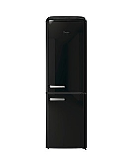 Hisense RB390N4RBDUK 60x185cm Total No Frost Combi Retro Fridge Freezer - Black