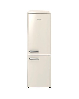 Hisense RB390N4RYDUK 60x185cm Total No Frost Combi Retro Fridge Freezer - Cream