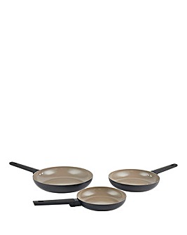 Salter Ceramic 3 Piece 20cm, 24cm, 28cm Frying Pan Set