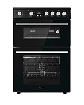 Hisense HDE3211BIBUK 60cm Induction Double Cooker - Black