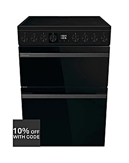 Hisense HDCEC6C20B 60cm Electric Double Cooker - Black