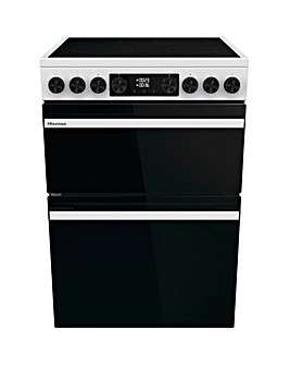 Hisense HDCEC6C20W 60cm Electric Double Cooker - Whte