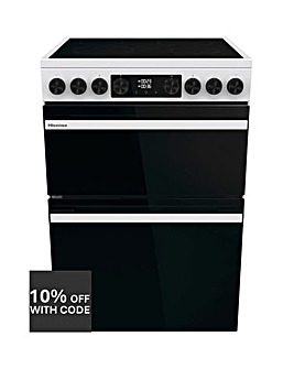 Hisense HDCEC6C20W 60cm Electric Double Cooker - Whte
