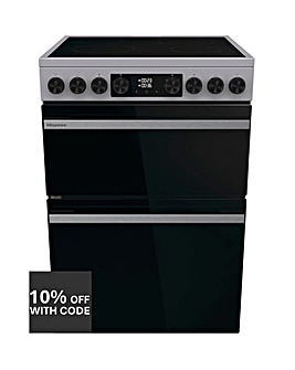 Hisense HDCEC6C20X 60cm Electric Double Cooker - Grey