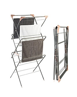 Beldray Pink & Graphite Elegant 3 Tier Clothes Airer 15M