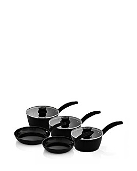 Swan Stealth 5 Piece Saucepan and Frying Pan Set