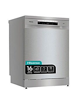 Hisense HS693C60XADUK 16 Place Dishwasher - Silver