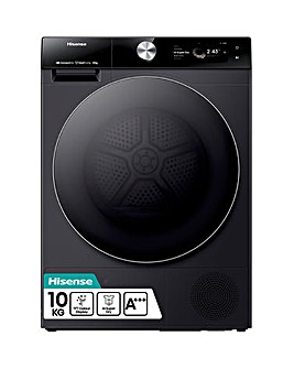 Hisense 7 Series DH7S107BB 10kg Heat Pump Tumble Dryer - Black