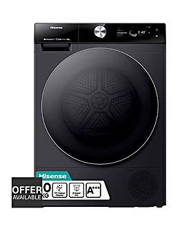 Hisense 7 Series DH7S107BB 10kg Heat Pump Tumble Dryer - Black