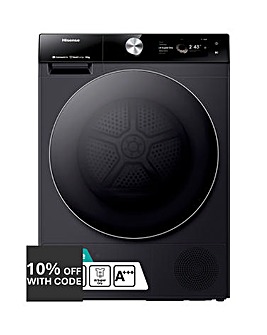 Hisense 7 Series DH7S107BB 10kg Heat Pump Tumble Dryer - Black