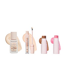 Revolution Silk Radiant Satin Skin Routine, Silk Serum Foundation 2