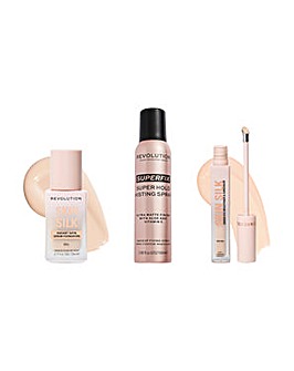 Revolution Skin Silk Base & Fix Set , Silk Serum Foundation 1