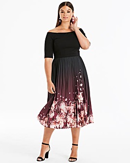 coast marni chloi bardot printed dress