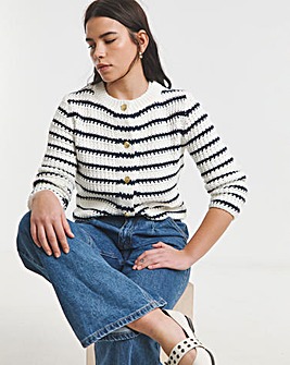 Stripe Boxy Cardigan