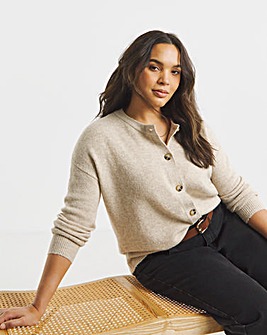Oatmeal Crew Neck Cardigan