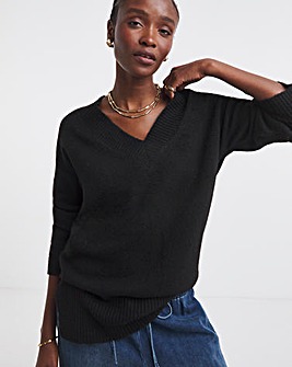 Black V-Neck Tunic