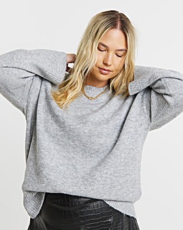 Grey Marl Crew Neck Jumper