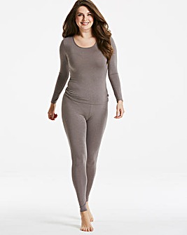 Naturally Close Thermal Grey Marl/Silver Sparkle Long Sleeve Top