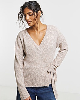 Oatmeal Ballet Wrap Cardigan