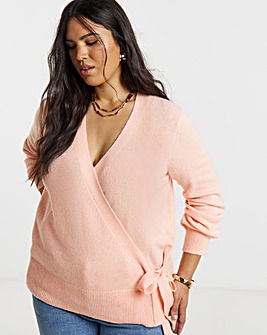 Simply Be Peach Ballet Wrap Cardigan