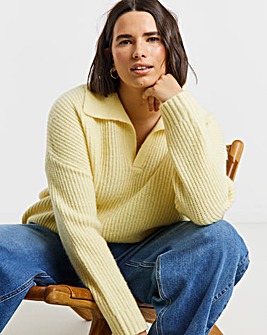 Simply Be Collared Rib Jumper