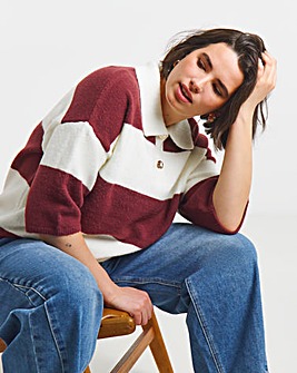 Rugby Stripe Knitted Polo