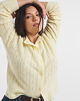 Yellow Soft Touch Pointelle Cardigan