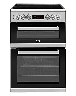 Beko KDC653S Double Oven Electric Cooker - Silver