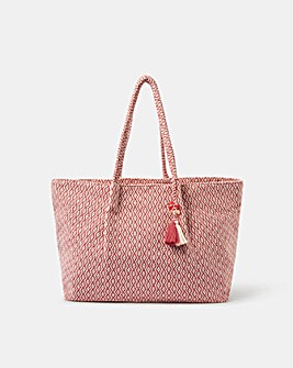 Accessorize Woven Aztec Shopper Bag