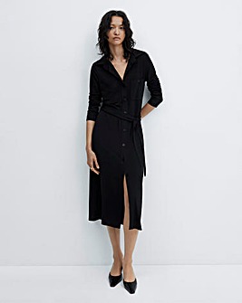 Mango Cam Belt Shirt Dress