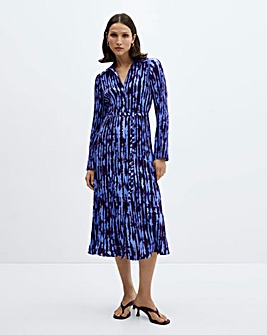 Mango Thea Tie Dye Shirt Dress