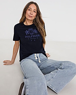 Tommy Hilfiger Varsity Crest Crew Neck Short Sleeve T- Shirt