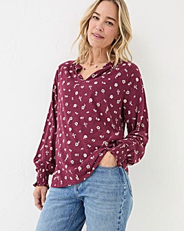 FatFace Florence Wild Paisley Top