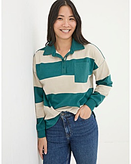 FatFace Ruby Stripe Rugby Top